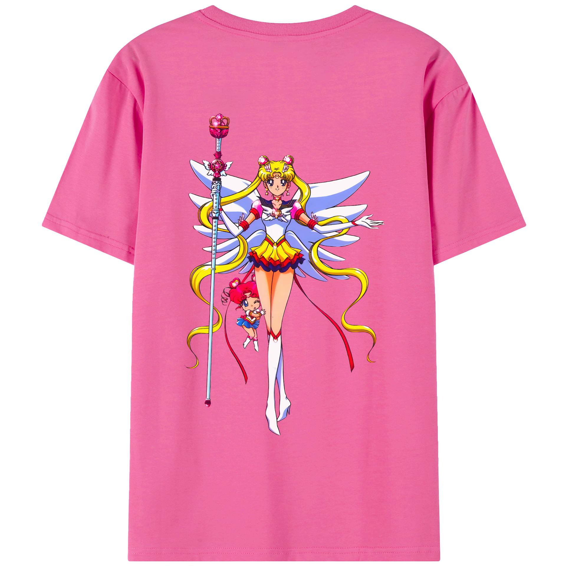 （画像用） 美少女戦士セーラームーン 月野 うさぎ つきの うさぎ Sailor Moon Tsukino Usagi レディース半袖Tシャツ(バックプリント)